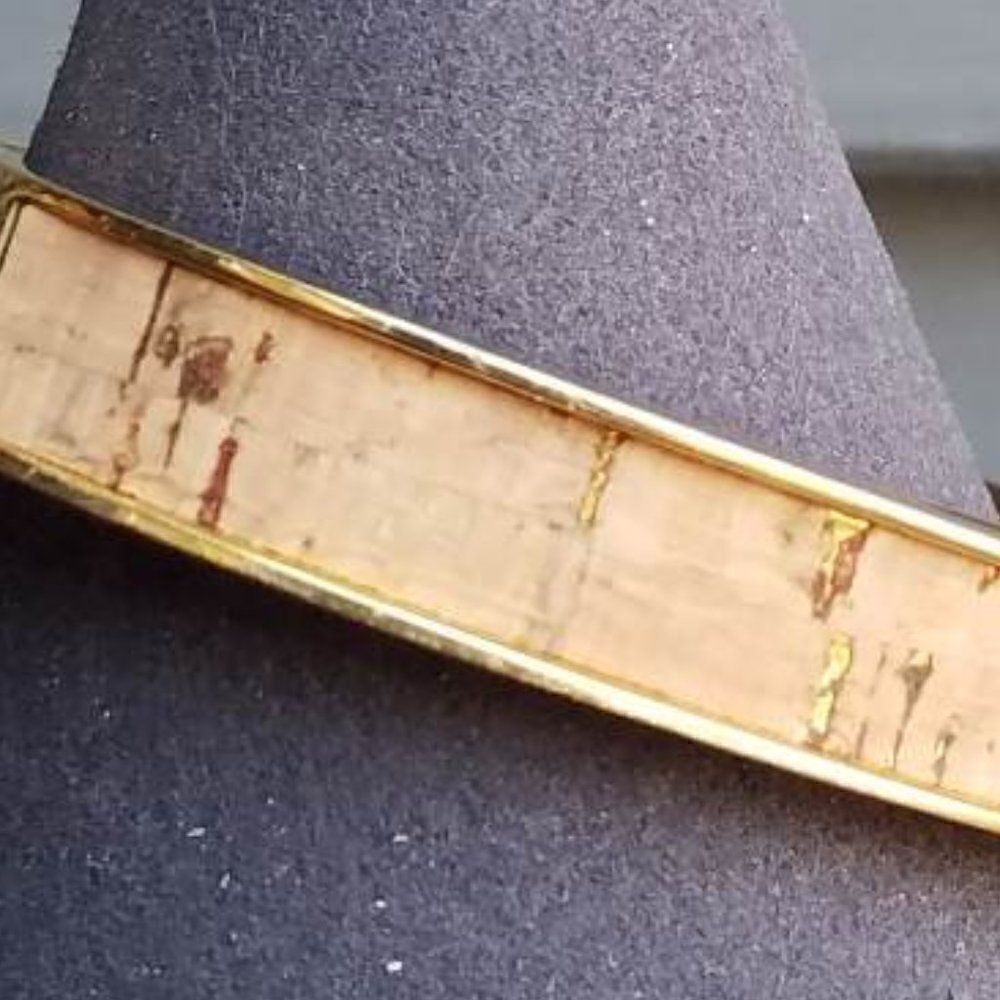 J Crew Cork Look Hinged Bangle It's bangle season!!!! - Picture 5 of 9